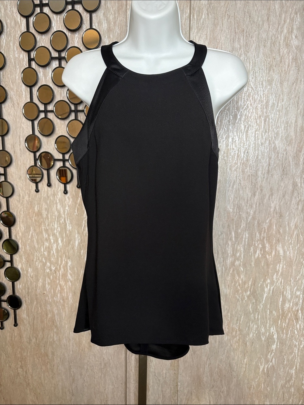 White House Black Market Black Halter Camisole